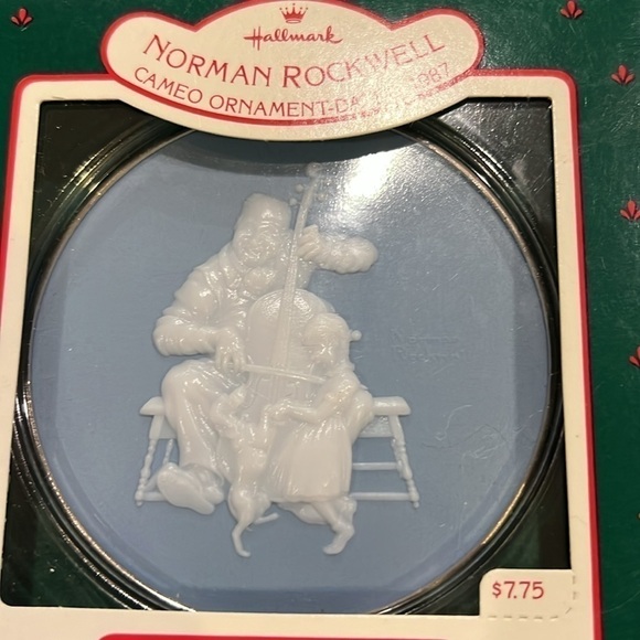 5 Hallmark Norman Rockwell Cameo Ornaments 1986 1987 - Picture 5 of 6